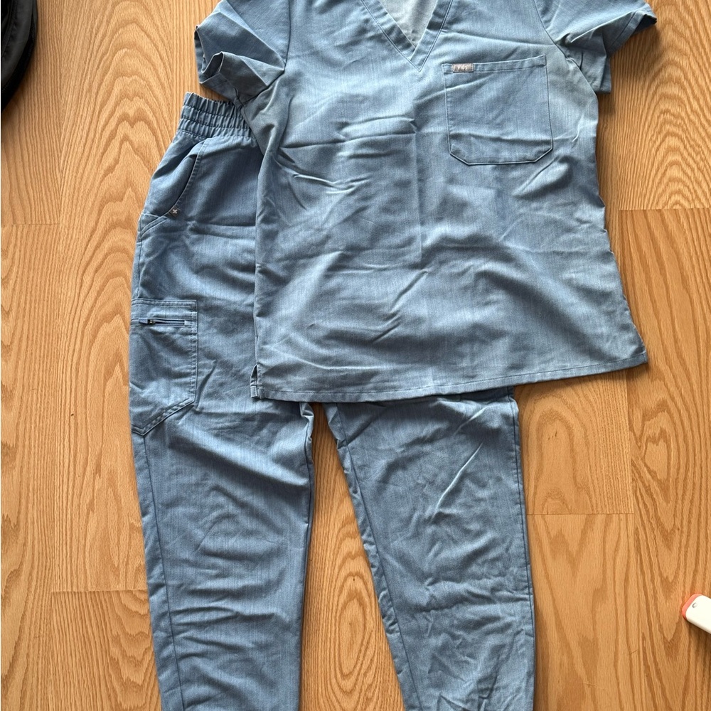 Figs Blue Scrub Set